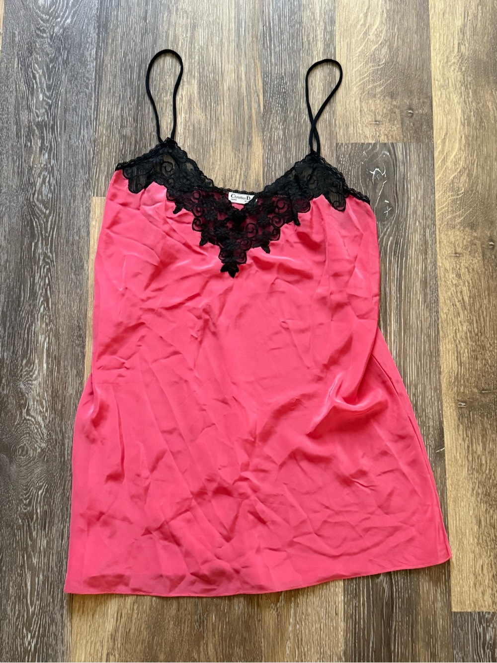 Vintage Christian Dior Satin Lace Camisole